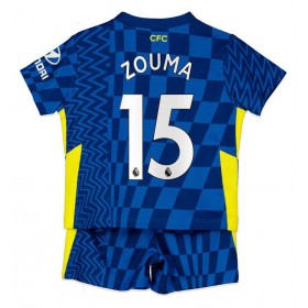 Camisolas de futebol Chelsea Kurt Zouma 15 Criança Equipamento Principal 2021/22 Manga Curta